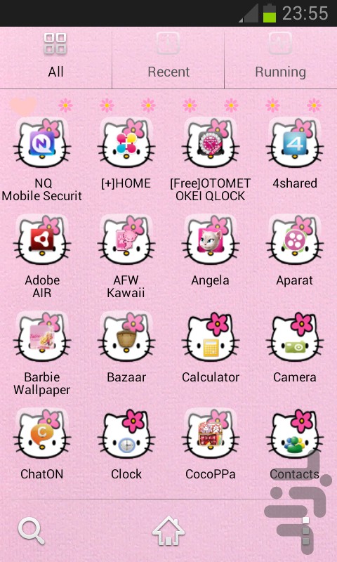 Download Free Android Theme Hello Kitty Pink Go Launcher