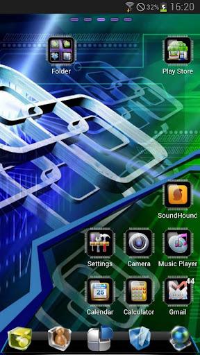 Tech GO Launcher EX Theme - عکس برنامه موبایلی اندروید