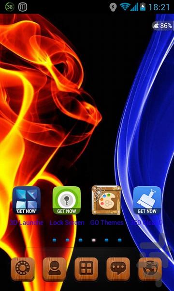 beautiful fire theme for go launcher - Image screenshot of android app