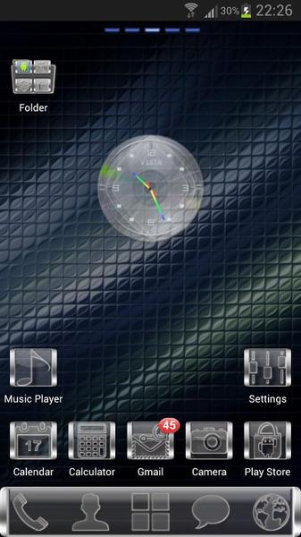 Theme Glass GO Launcher EX - Image screenshot of android app