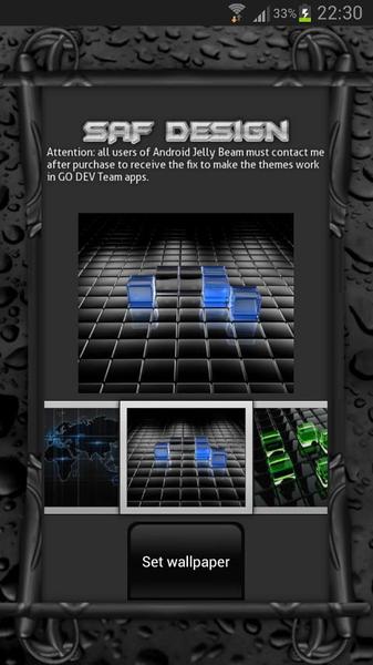 Theme Glass GO Launcher EX - عکس برنامه موبایلی اندروید