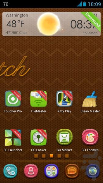 dokme GOLauncher EX Theme - عکس برنامه موبایلی اندروید