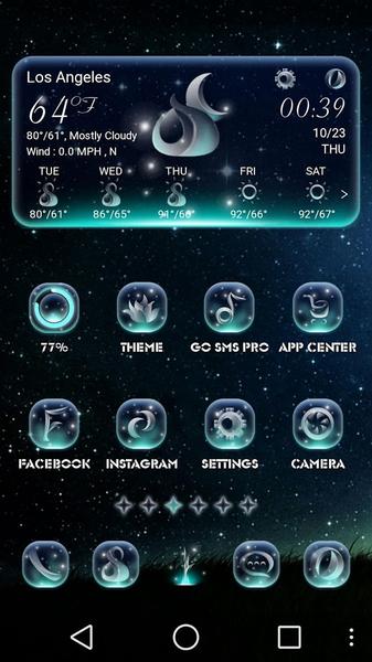 Starry GOLauncher EX Weather 2in1 - Image screenshot of android app