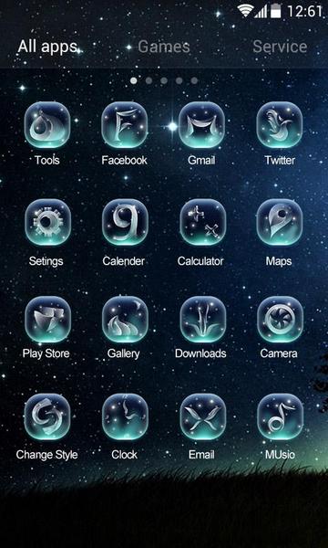 Starry GOLauncher EX Weather ۲in۱ - عکس برنامه موبایلی اندروید