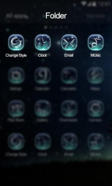 Starry GOLauncher EX Weather ۲in۱ - عکس برنامه موبایلی اندروید