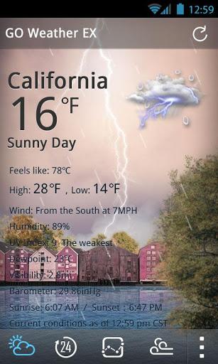 Windy Day Weather Widget Theme - Image screenshot of android app