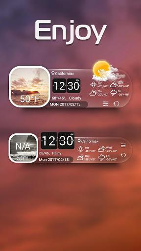Enjoy GO Weather Widget Theme - عکس برنامه موبایلی اندروید