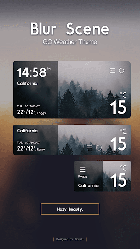 Blur Scene GO Weather Widget - Image screenshot of android app