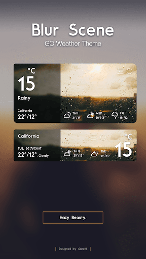 Blur Scene GO Weather Widget - Image screenshot of android app