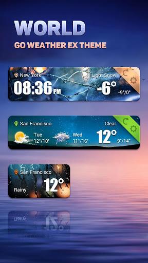 World GO Weather Widget Theme - عکس برنامه موبایلی اندروید