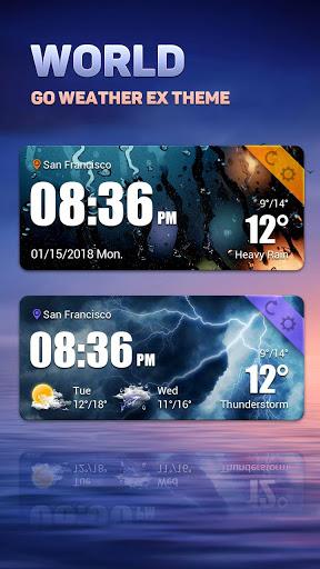 World GO Weather Widget Theme - عکس برنامه موبایلی اندروید