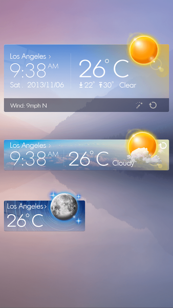 Glass View Theme GOWeather - Image screenshot of android app