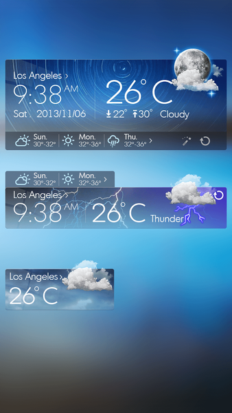 Glass View Theme GOWeather - Image screenshot of android app