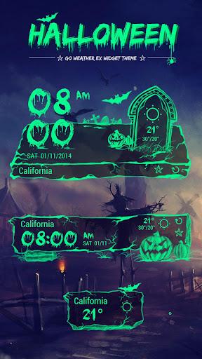 Halloween Theme GO Weather EX - Image screenshot of android app