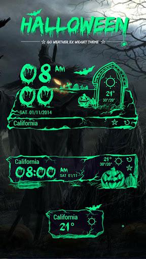 Halloween Theme GO Weather EX - Image screenshot of android app
