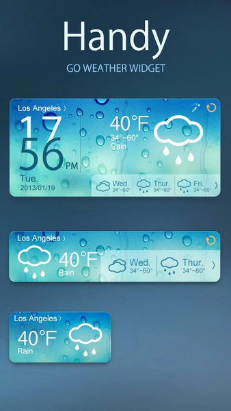 Handy GO Weather Widget Theme - عکس برنامه موبایلی اندروید