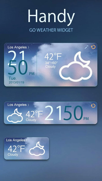 Handy GO Weather Widget Theme - Image screenshot of android app