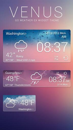 VENUS THEME GO WEATHER EX - Image screenshot of android app