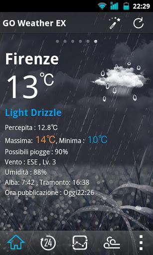 Italy Language GOWeatherEX - Image screenshot of android app