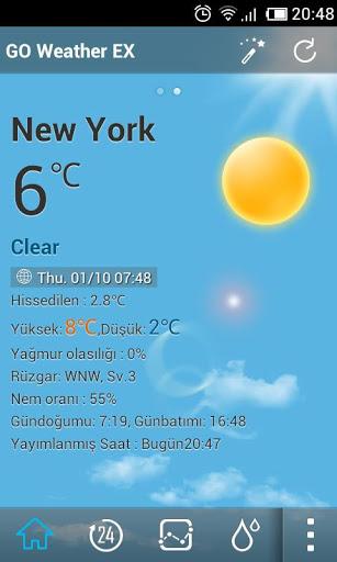 Turkish Language GOWeatherEX - Image screenshot of android app