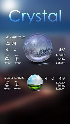 Crystal GO Weather Widget Theme - عکس برنامه موبایلی اندروید