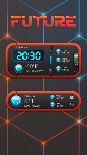 Future GO Weather Widget Theme - عکس برنامه موبایلی اندروید