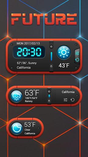 Future GO Weather Widget Theme - Image screenshot of android app