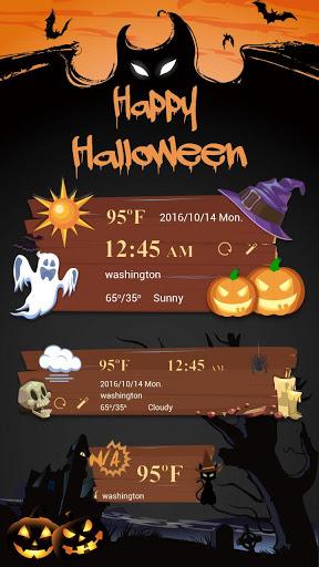 Happy Halloween Weather Widget - عکس برنامه موبایلی اندروید