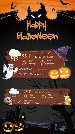 Happy Halloween Weather Widget - عکس برنامه موبایلی اندروید