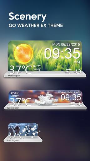 Scenery Weather Widget Theme - عکس برنامه موبایلی اندروید