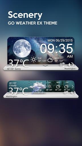 Scenery Weather Widget Theme - Image screenshot of android app