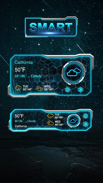 Smart GO Weather Widget Theme - عکس برنامه موبایلی اندروید
