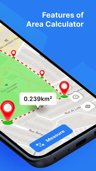 Distance & Land Area Measure - Image screenshot of android app