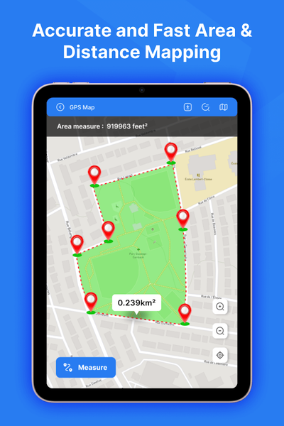 Distance & Land Area Measure - Image screenshot of android app