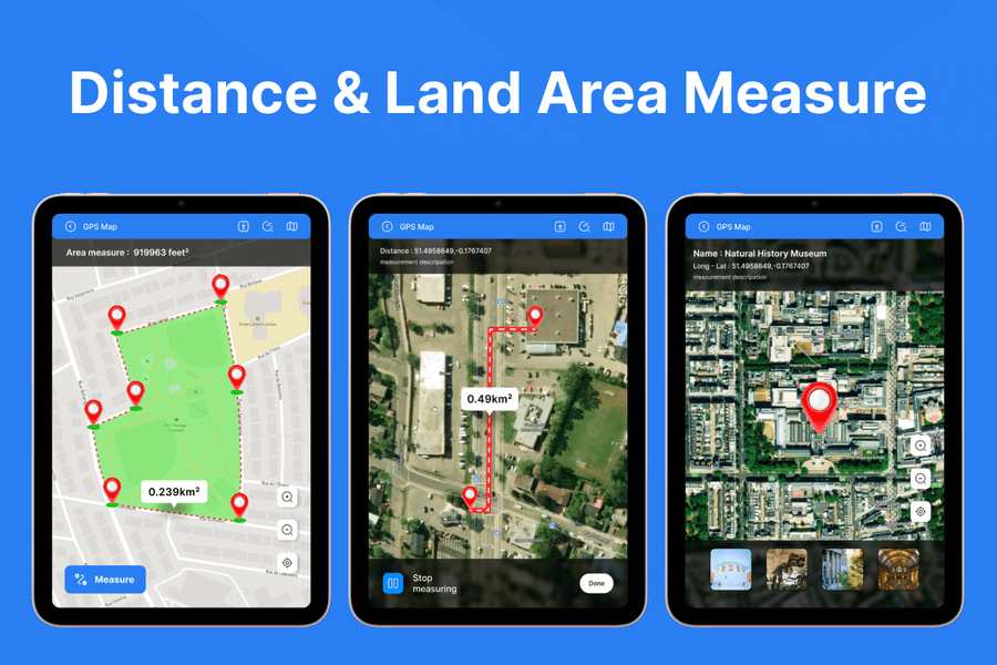 Distance & Land Area Measure - Image screenshot of android app