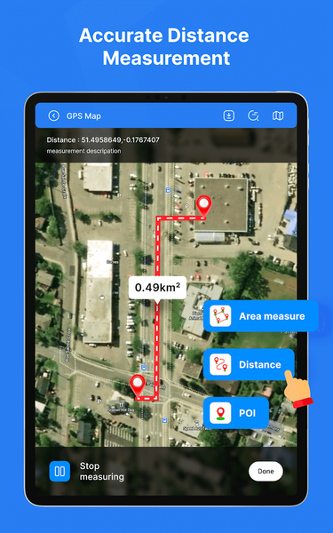 Distance & Land Area Measure - Image screenshot of android app