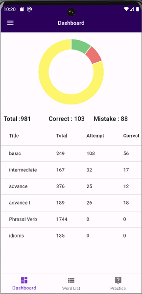 GRE Vocabulary - Image screenshot of android app