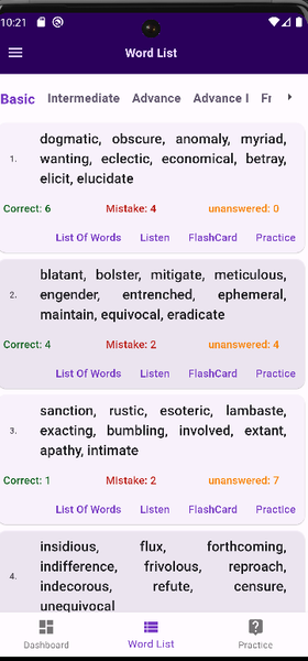 GRE Vocabulary - Image screenshot of android app