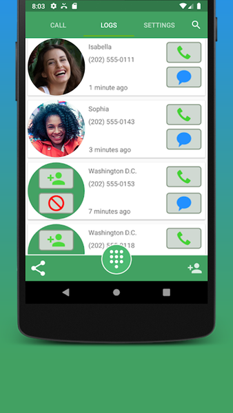 Contacts, Dialer and Phone - عکس برنامه موبایلی اندروید