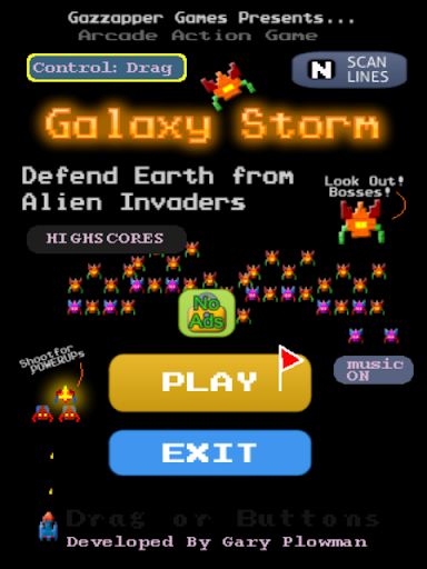 Galaxy Storm - Retro Invader - عکس بازی موبایلی اندروید