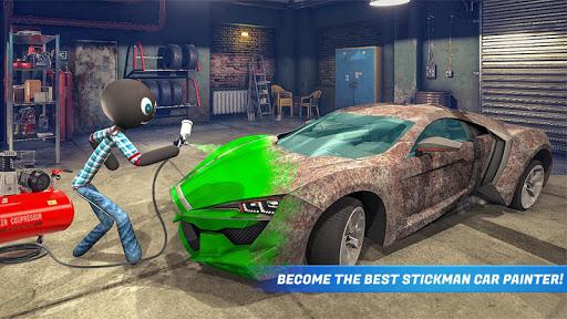 Stickman Car Garage Shop - عکس بازی موبایلی اندروید