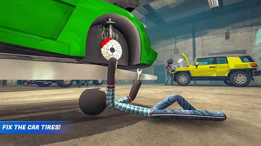 Stickman Car Garage Shop - Gameplay image of android game