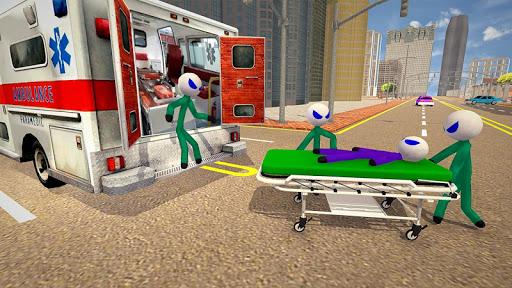 Stickman Rescue Ambulance Game - عکس برنامه موبایلی اندروید