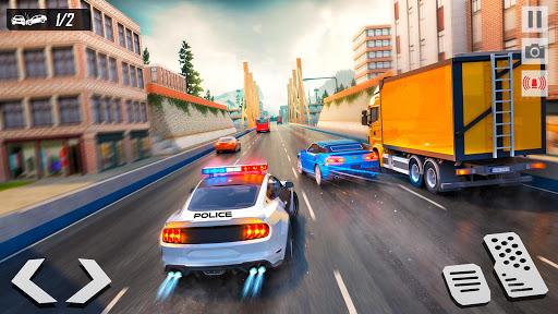 Highway Racing Police Car Chase: Cop Simulator - Gameplay image of android game