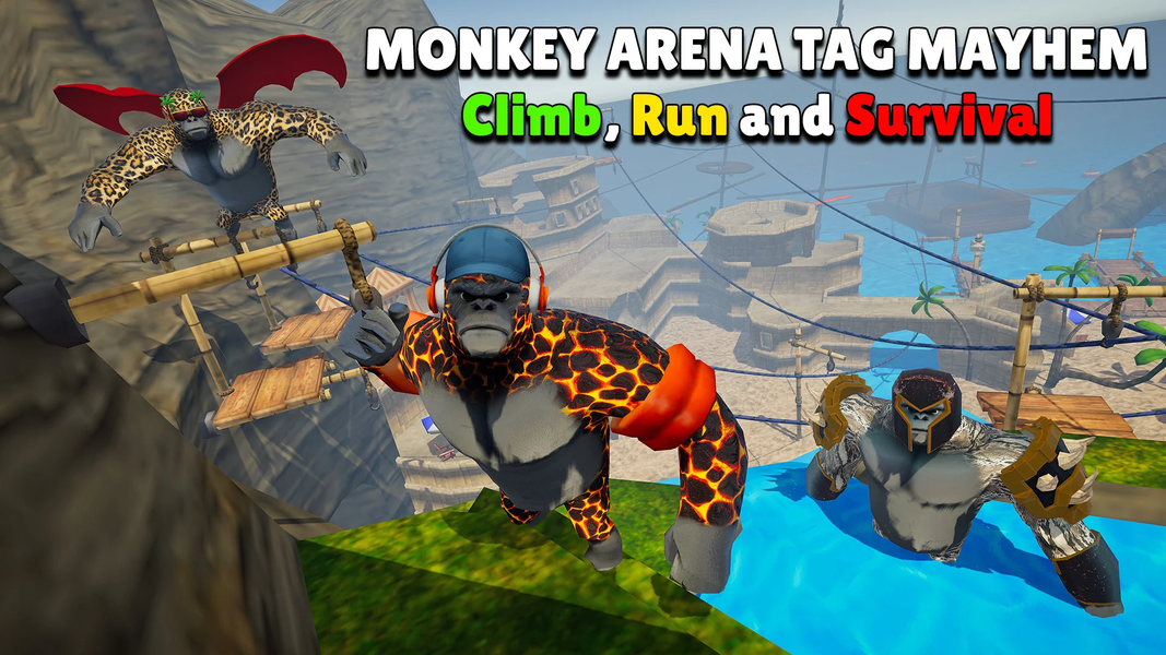 Monkey Arena Tag Mayhem Games - Gameplay image of android game
