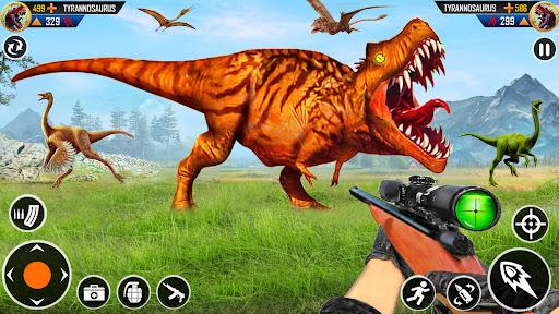Dino Hunter Zoo Hunting Games - Gameplay image of android game