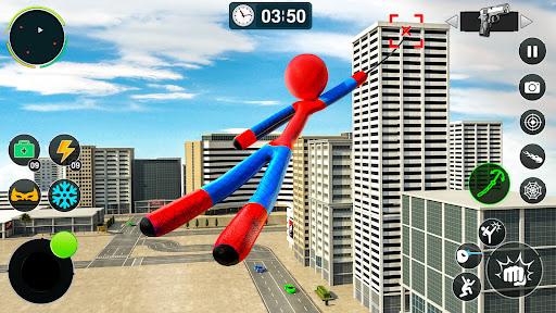 Flying Stickman Rope Hero Game - عکس بازی موبایلی اندروید