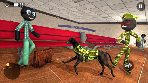 Stickman Army Dog Chase Crime Simulator - Image screenshot of android app