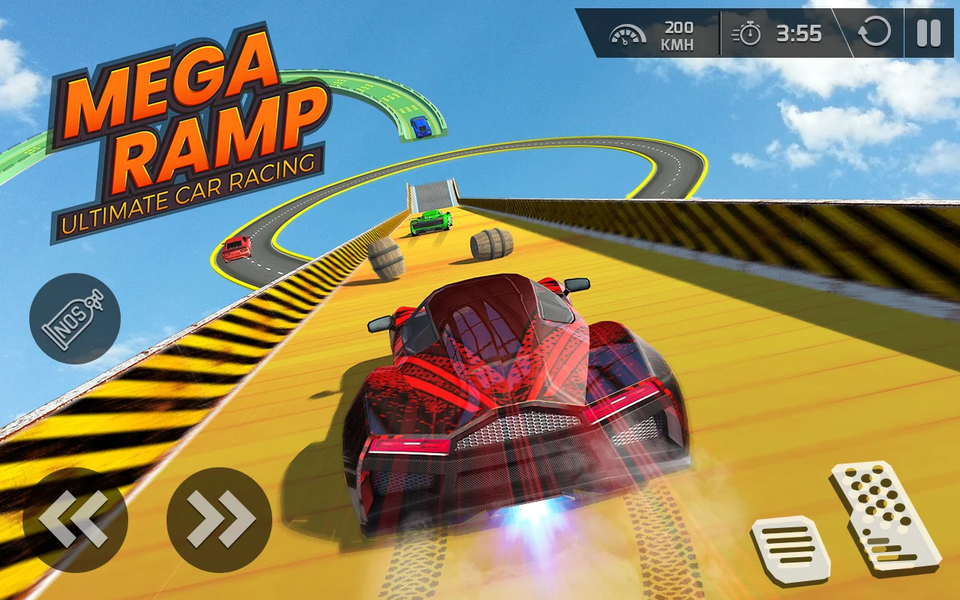Car Racing Mega Ramps Stunt 3D - Gameplay image of android game