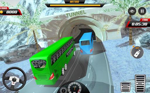Euro Bus Racing Hill Mountain - Gameplay image of android game